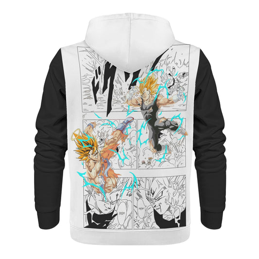 Goku vs Majin Vegeta All Over Print Warm Velvets Pair Of Hoodie