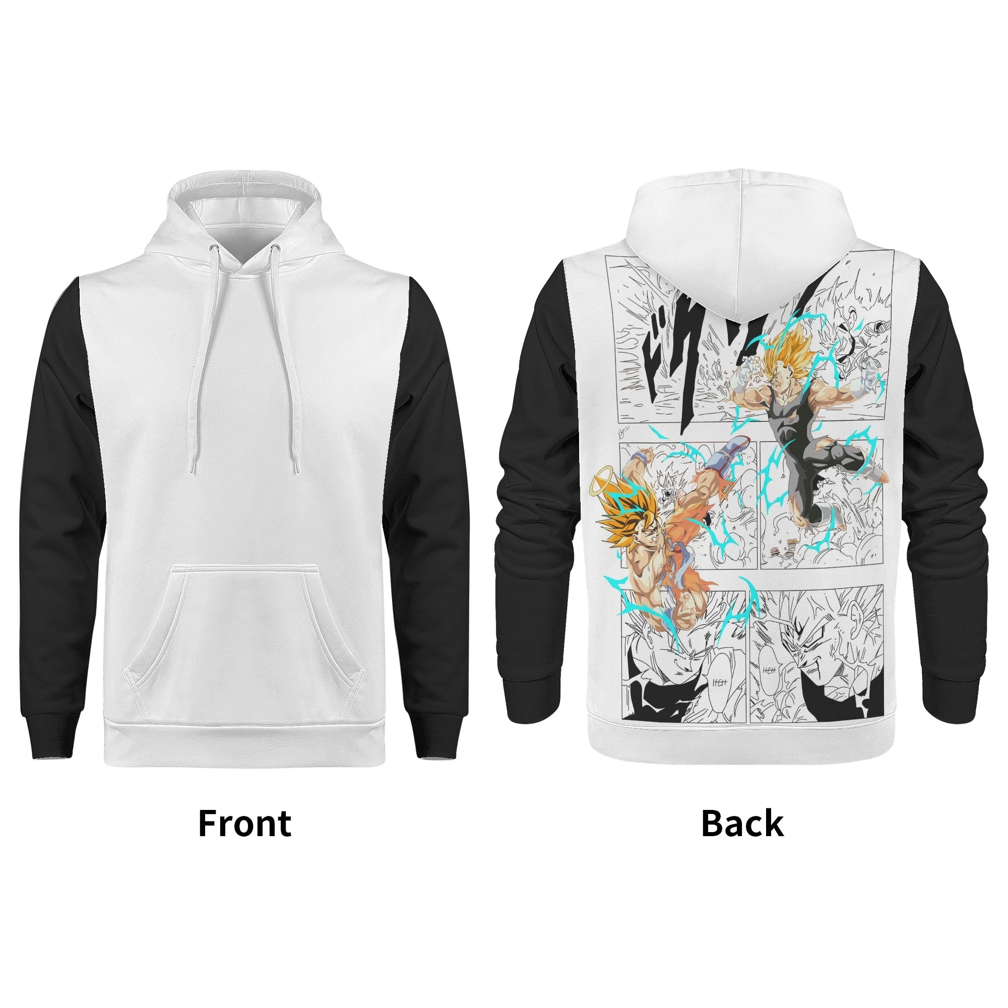 Goku vs Majin Vegeta All Over Print Warm Velvets Pair Of Hoodie