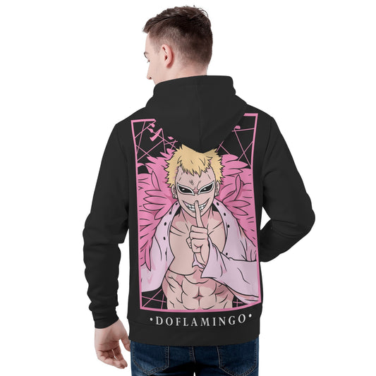 Doflamingo All Over Print Warm Velvets Pair Of Hoodie