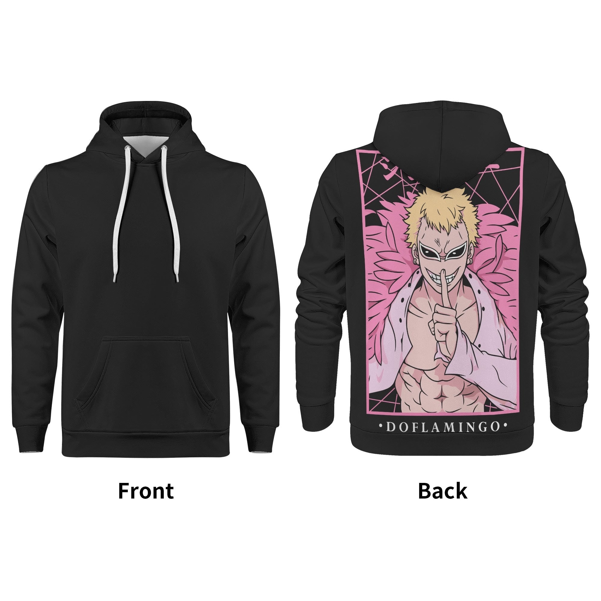 Doflamingo All Over Print Warm Velvets Pair Of Hoodie