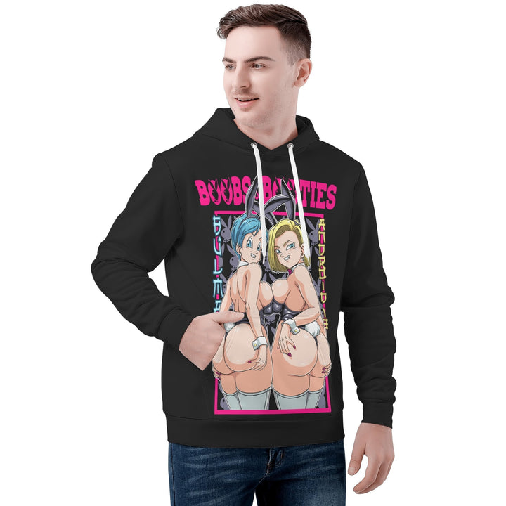 Bulma and Android 18 All Over Print Warm Velvets Pair Of Hoodie Igz Clothing