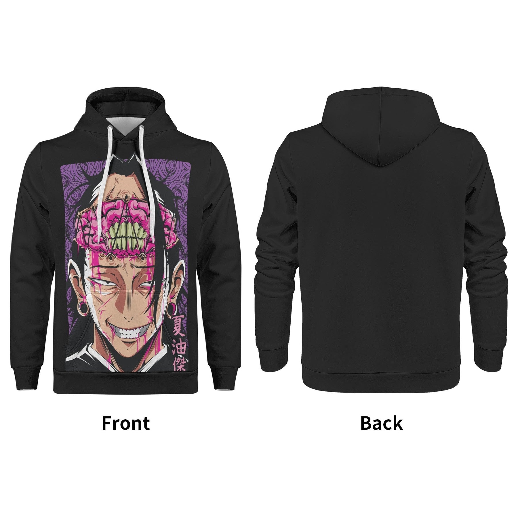 Geto Jujitsu Kaisen All Over Print Warm Velvets Pair Of Hoodie Igz Clothing