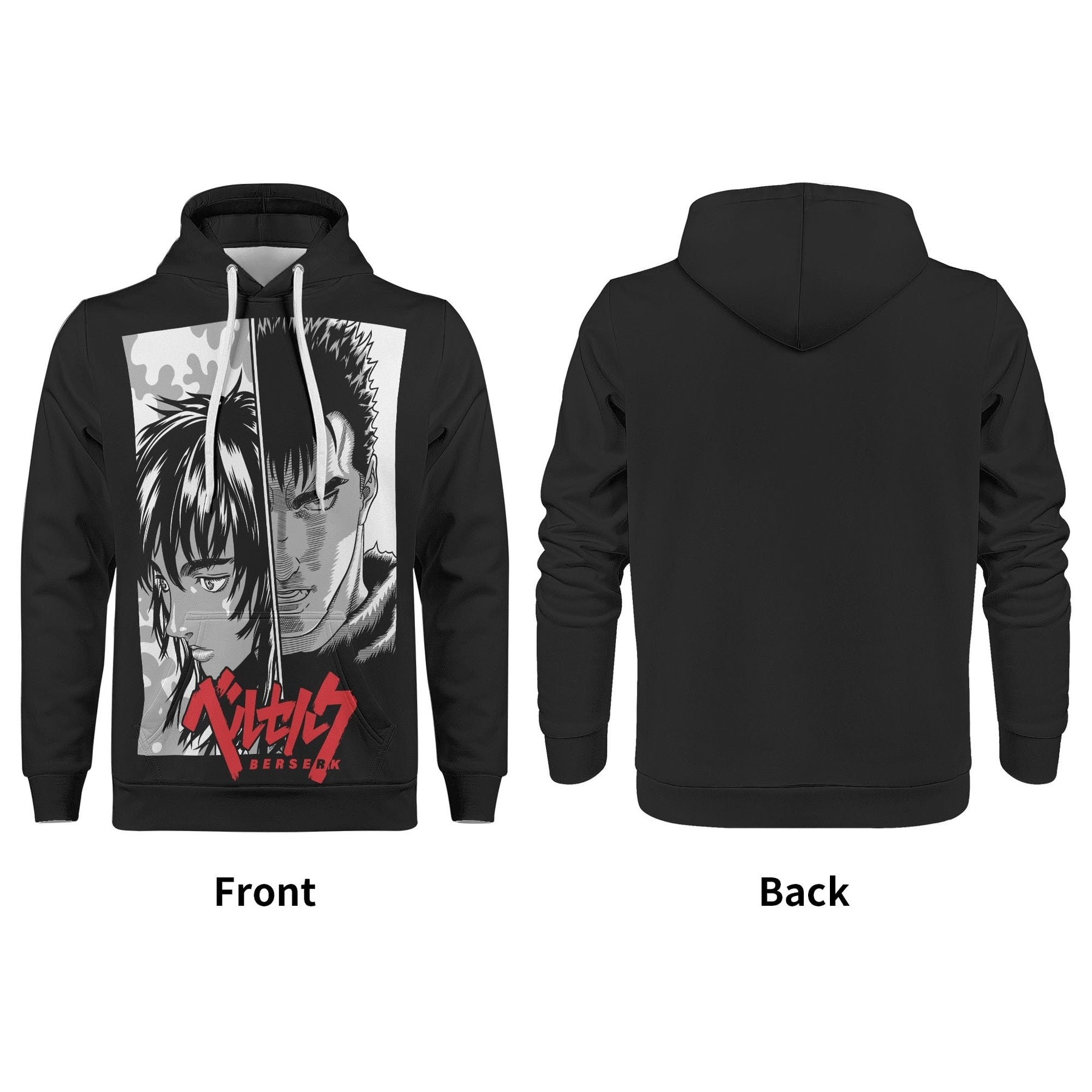 Gutz Berserk All Over Print Warm Velvets Pair Of Hoodie Igz Clothing