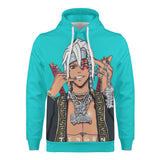 Tengen blinged out All Over Print Warm Velvets Pair Of Hoodie Igz Clothing