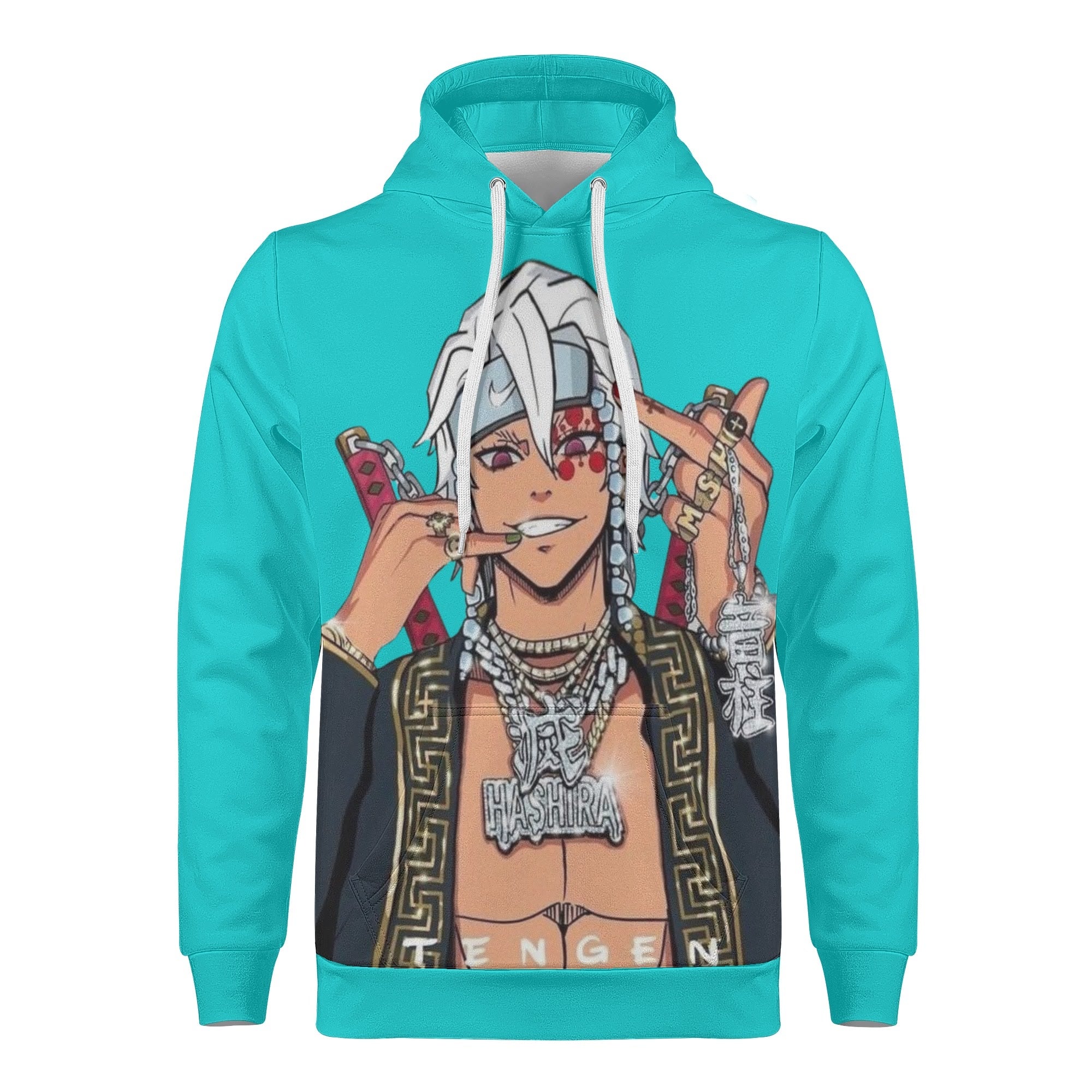 Tengen blinged out All Over Print Warm Velvets Pair Of Hoodie