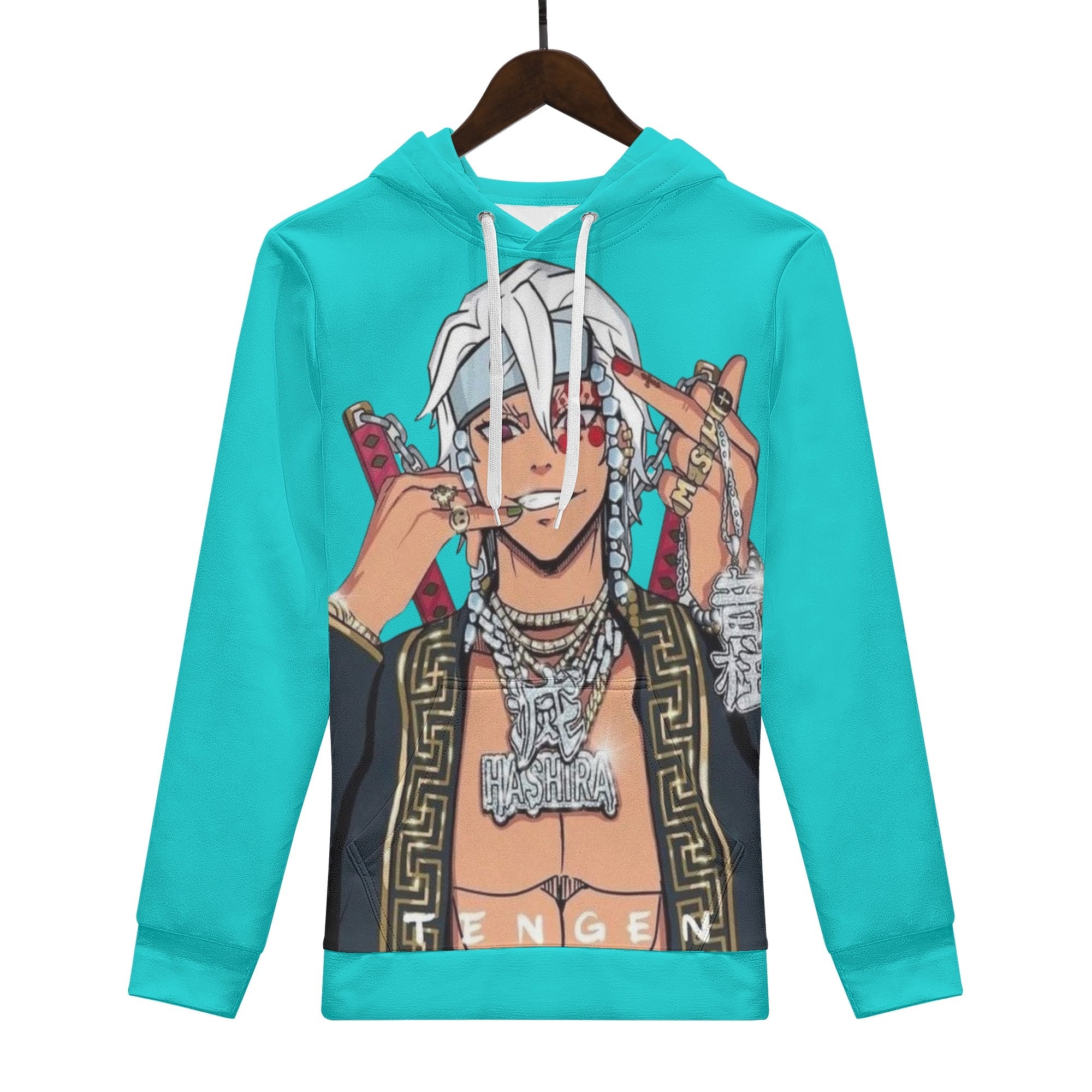 Tengen blinged out All Over Print Warm Velvets Pair Of Hoodie