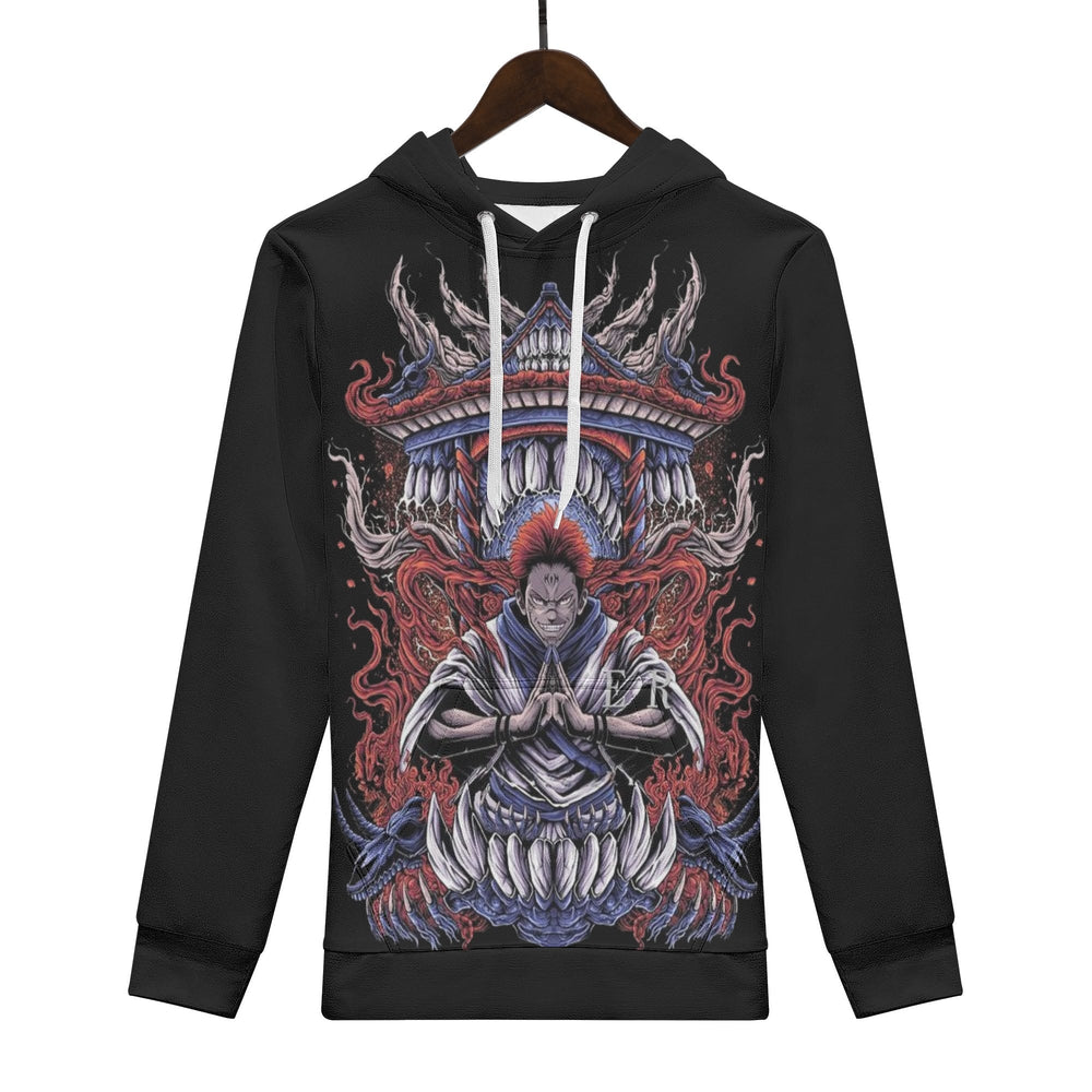Sukuna Jujitsu Kaisen All Over Print Warm Velvets Pair Of Hoodie Igz Clothing