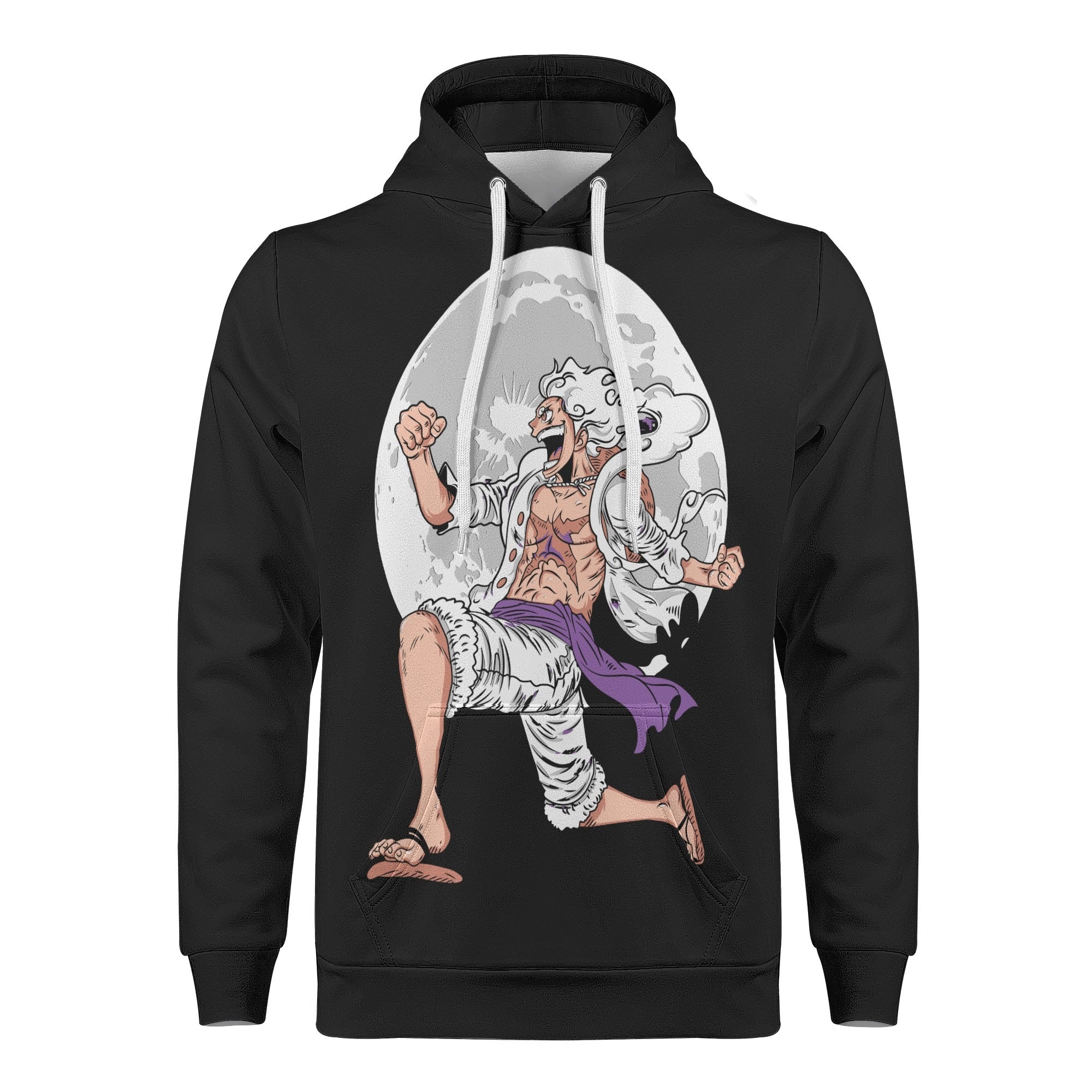 Sun God Luffy All Over Print Warm Velvets Pair Of Hoodie