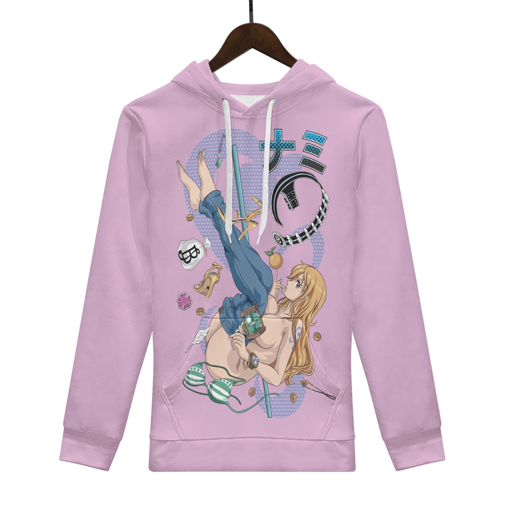 Nami All Over Print Warm Velvets Pair Of Hoodie