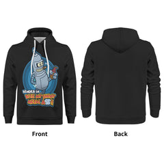 Futurama Bender All Over Print Warm Velvets Pair Of Hoodie