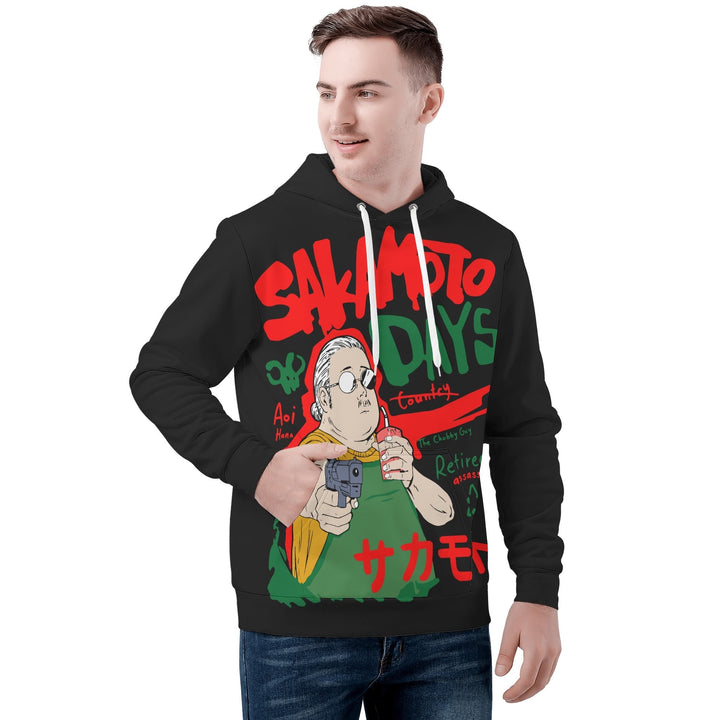 Sakamoto Days All Over Print Warm Velvets Pair Of Hoodie Igz Clothing
