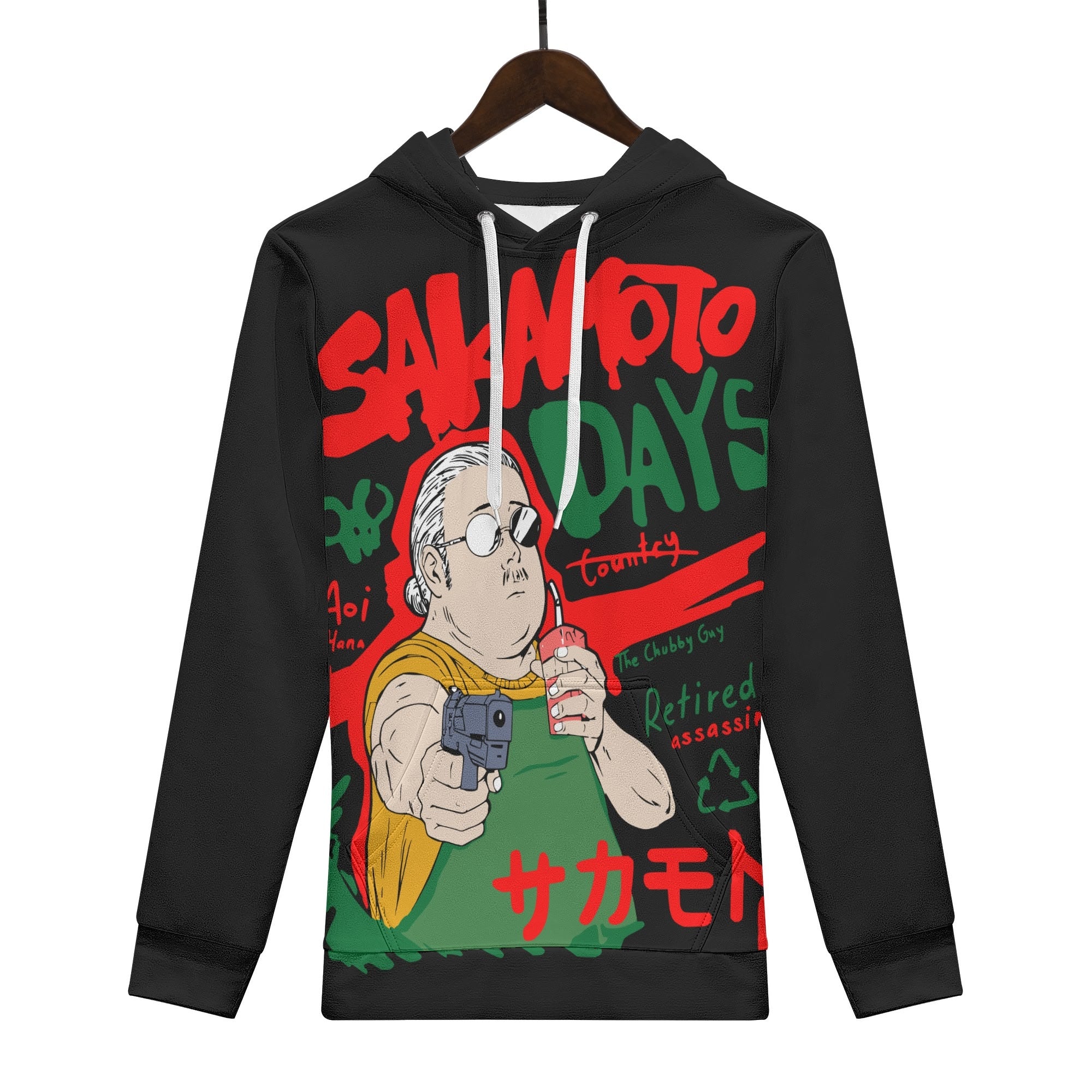 Sakamoto Days All Over Print Warm Velvets Pair Of Hoodie