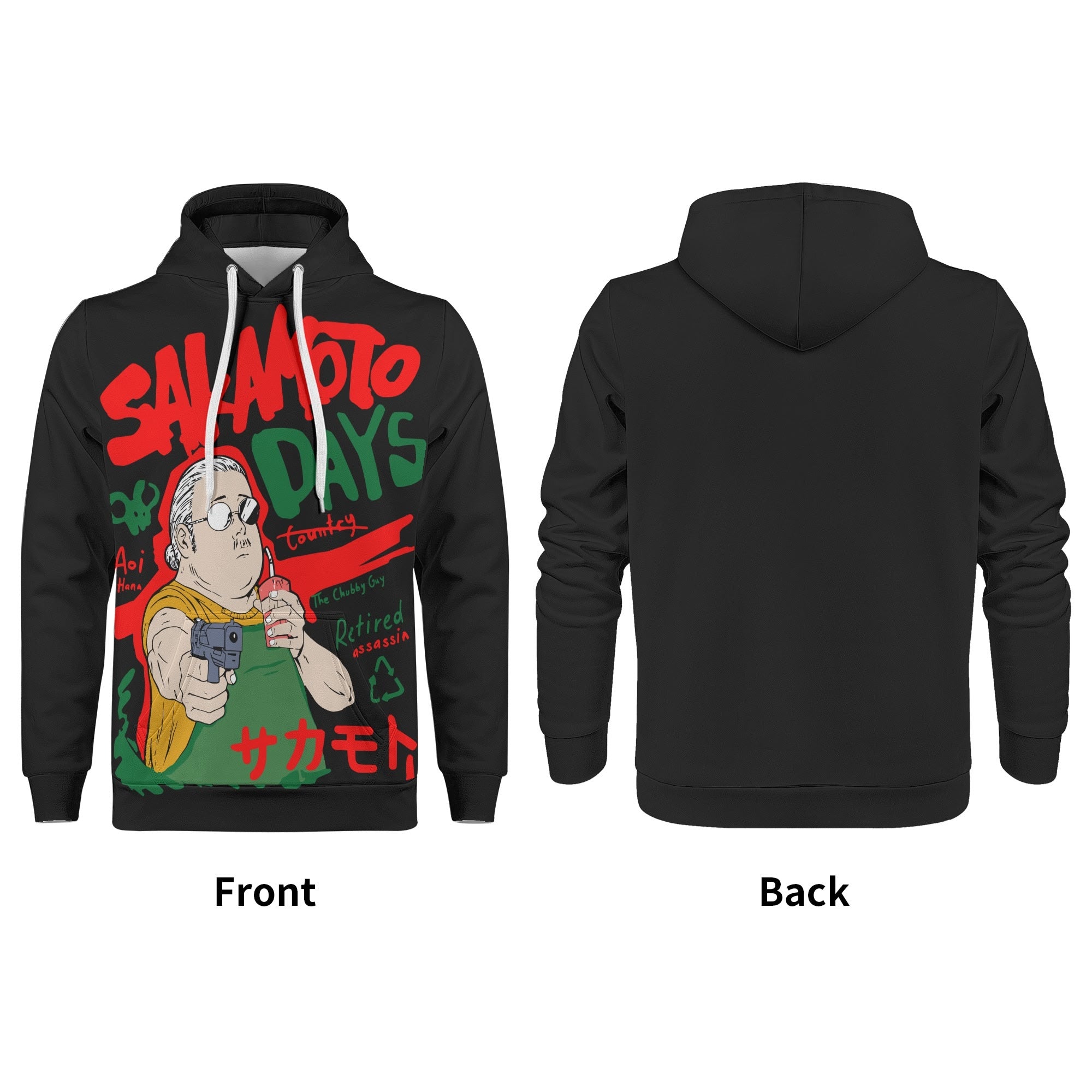 Sakamoto Days All Over Print Warm Velvets Pair Of Hoodie