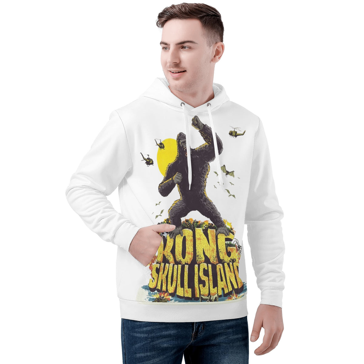 Kong Skull Island All Over Print Warm Velvets Pair Of Hoodie