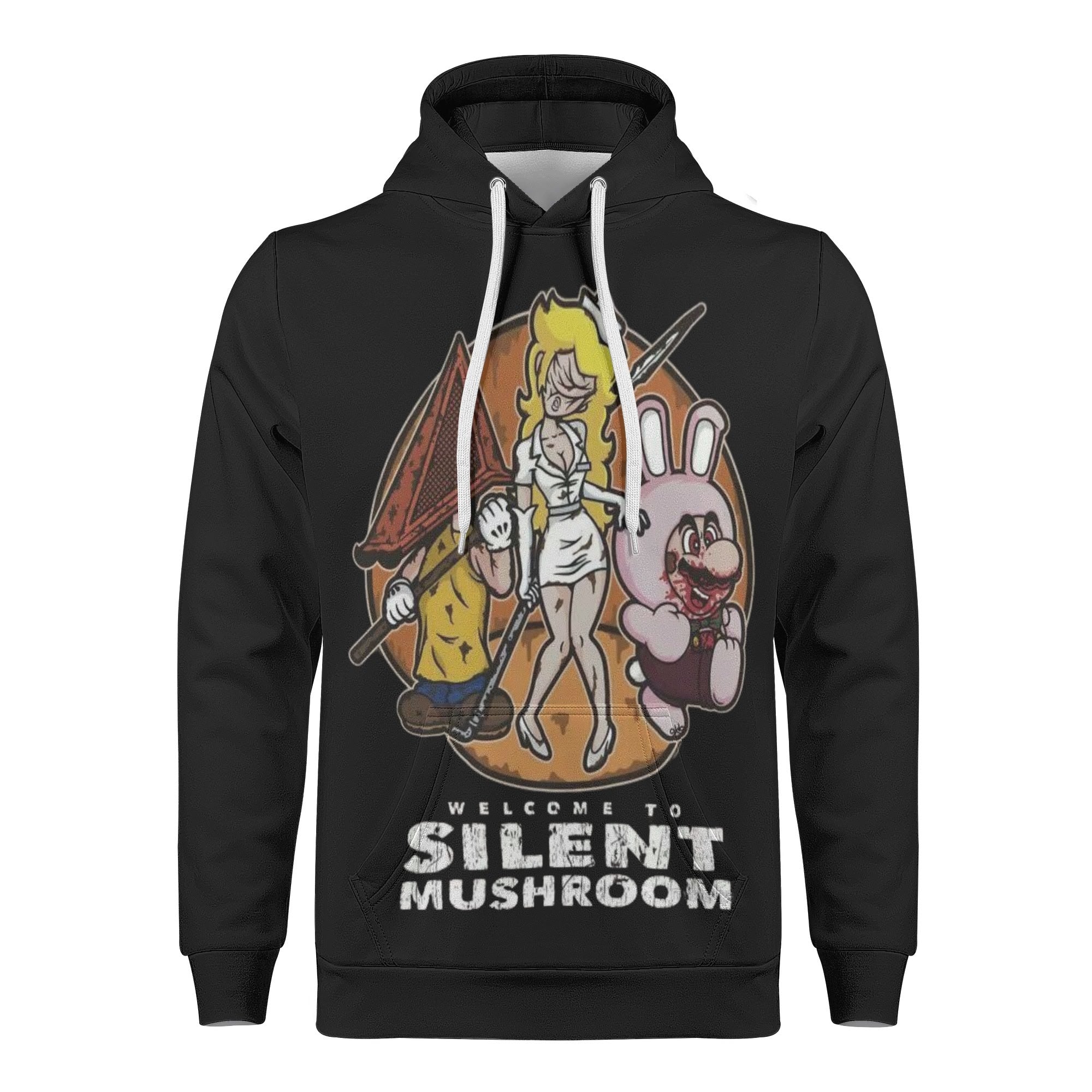 Silent Mushroom All Over Print Warm Velvets Pair Of Hoodie