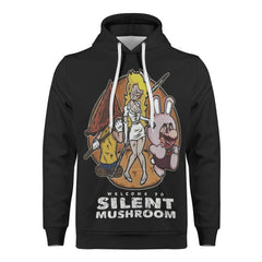 Silent Mushroom All Over Print Warm Velvets Pair Of Hoodie