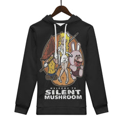 Silent Mushroom All Over Print Warm Velvets Pair Of Hoodie