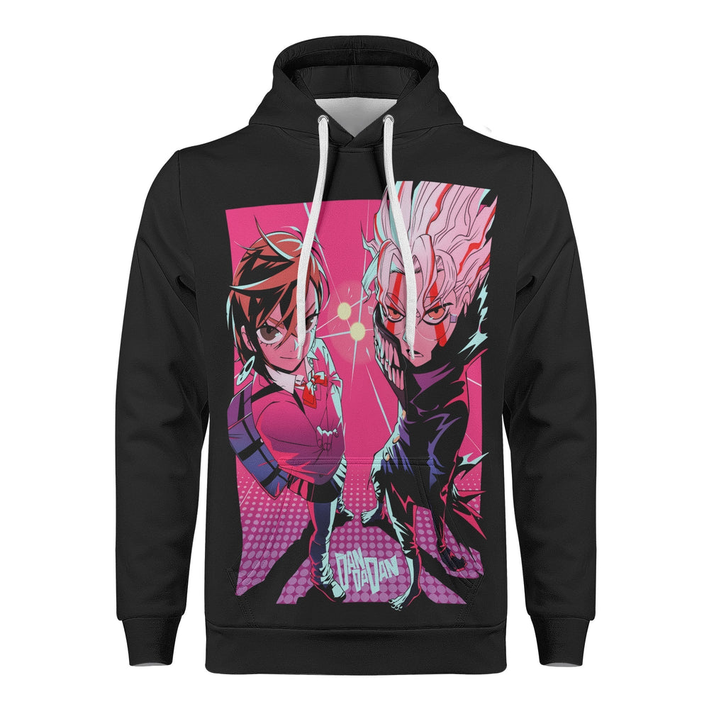 Momo and Okarun Dandadan All Over Print Warm Velvets Pair Of Hoodie Igz Clothing