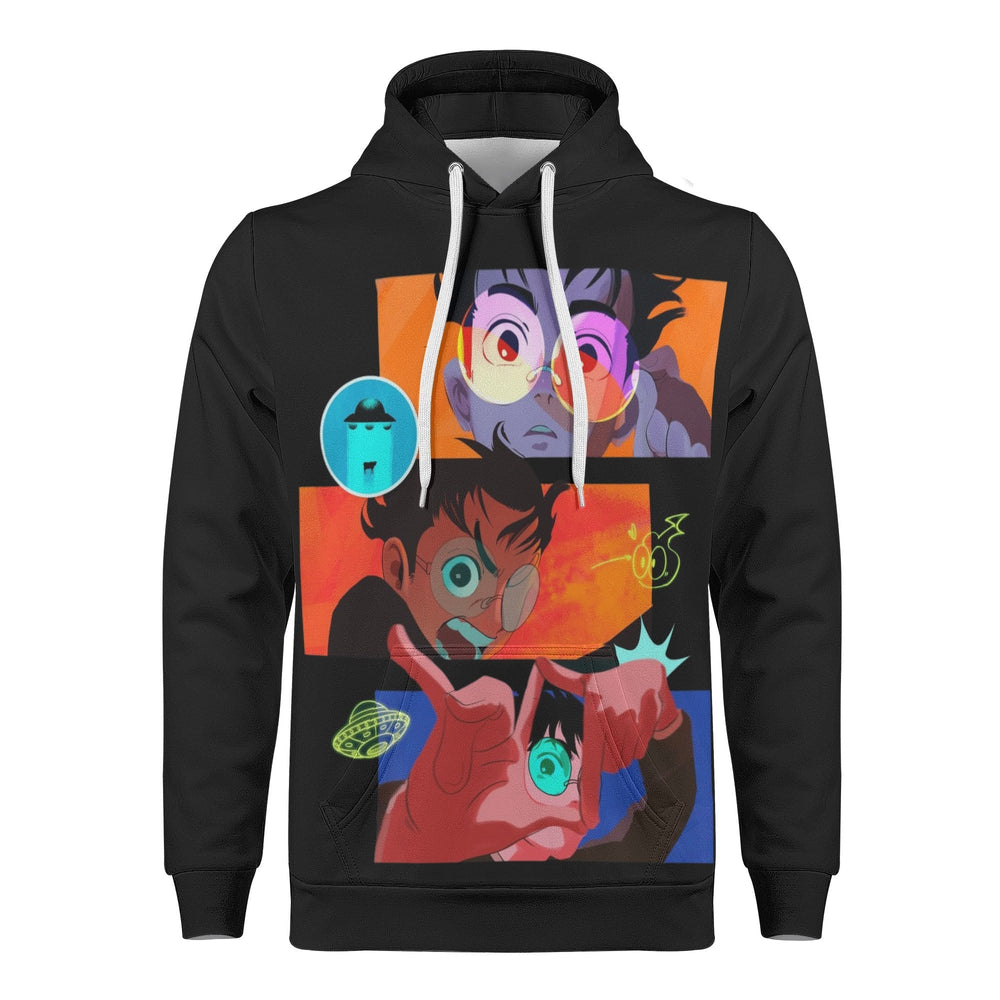 Okarun Dandadan All Over Print Warm Velvets Pair Of Hoodie Igz Clothing