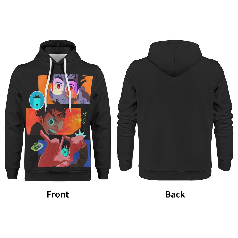 Okarun Dandadan All Over Print Warm Velvets Pair Of Hoodie Igz Clothing