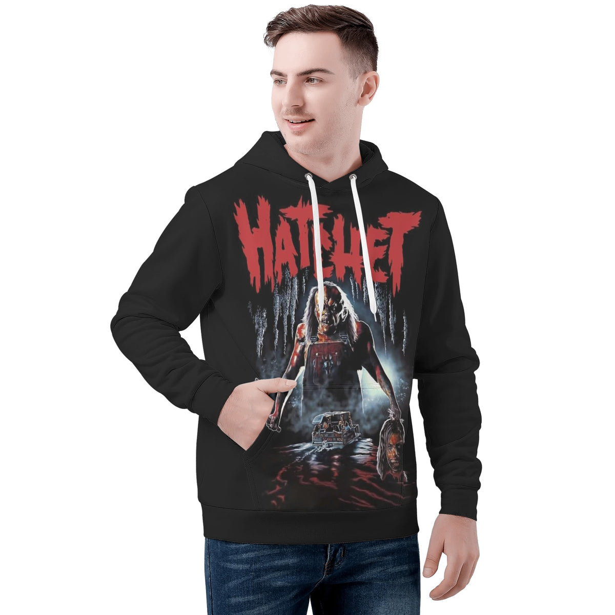 Hatchet All Over Print Warm Velvets Pair Of Hoodie