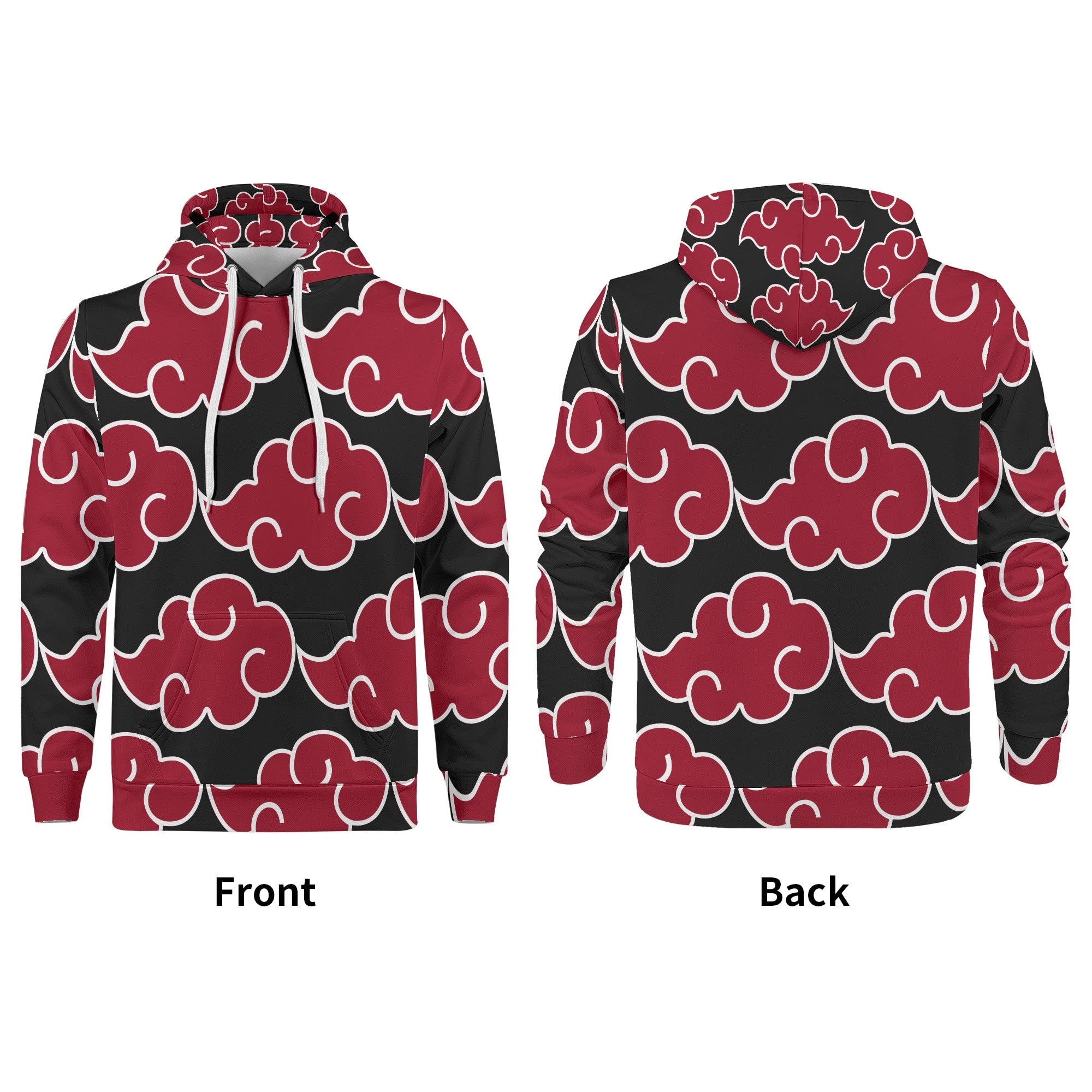 Akatsuki All Over Print Warm Velvets Pair Of Hoodie