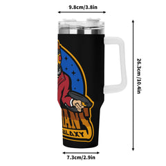 Star-Lord 40oz Stainless Steel Tumbler Gift With White Handle and Straw