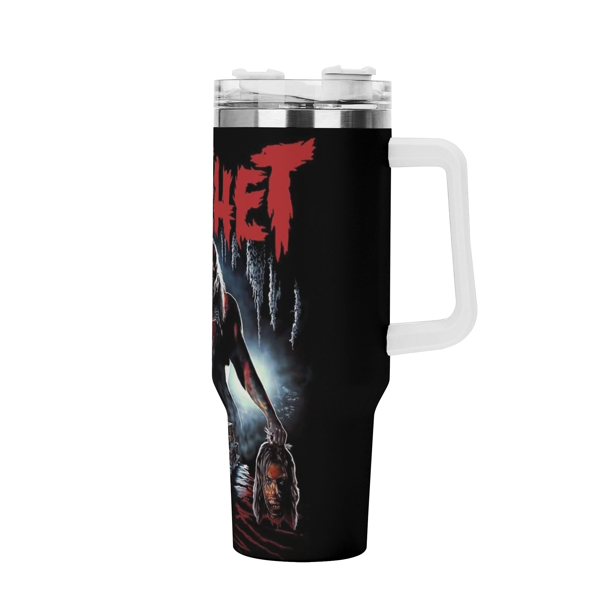 Hatchet 40oz Stainless Steel Tumbler Gift With White Handle and Straw