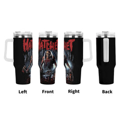 Hatchet 40oz Stainless Steel Tumbler Gift With White Handle and Straw