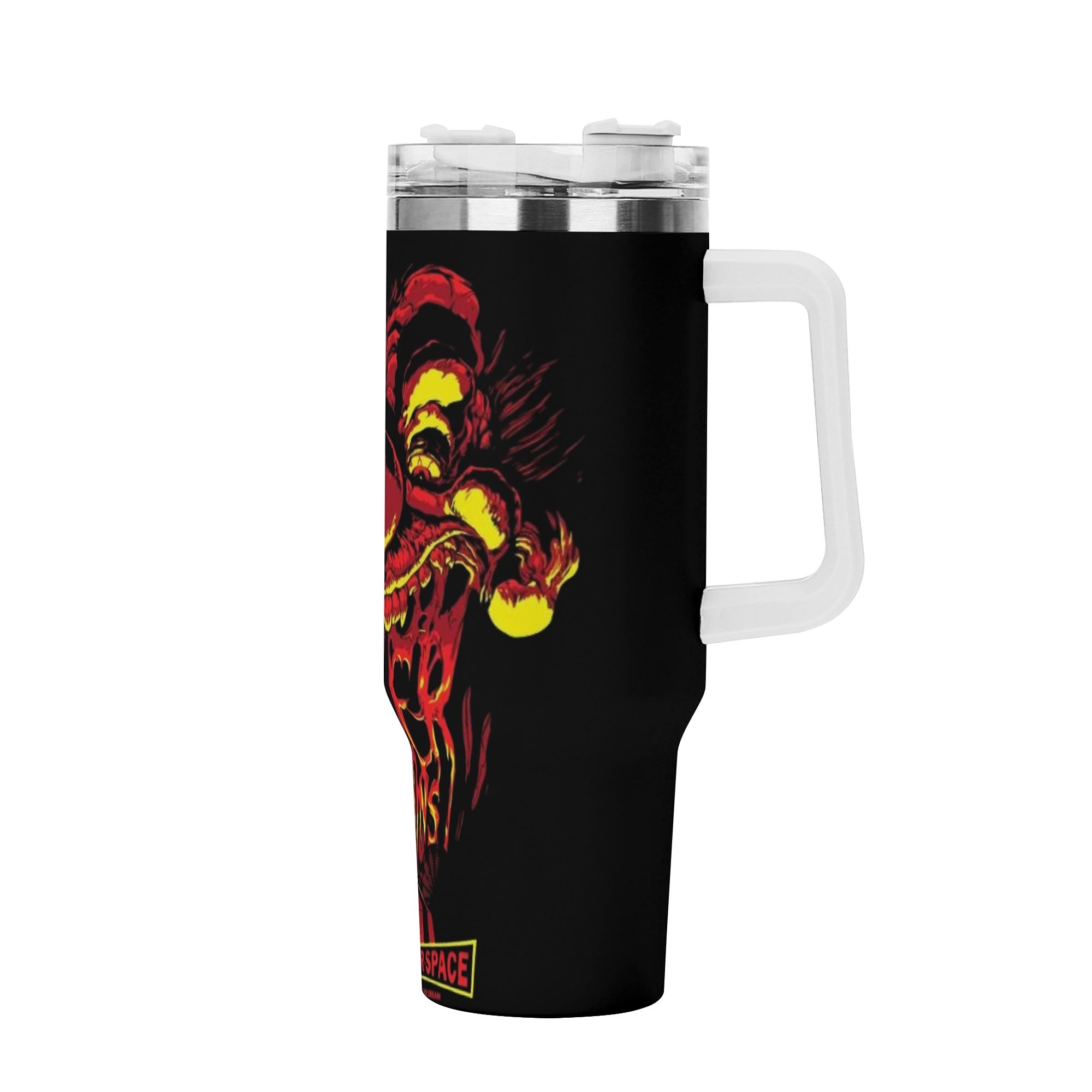 Killer Klowns from outer Space 40oz Stainless Steel Tumbler Gift With White Handle and Straw