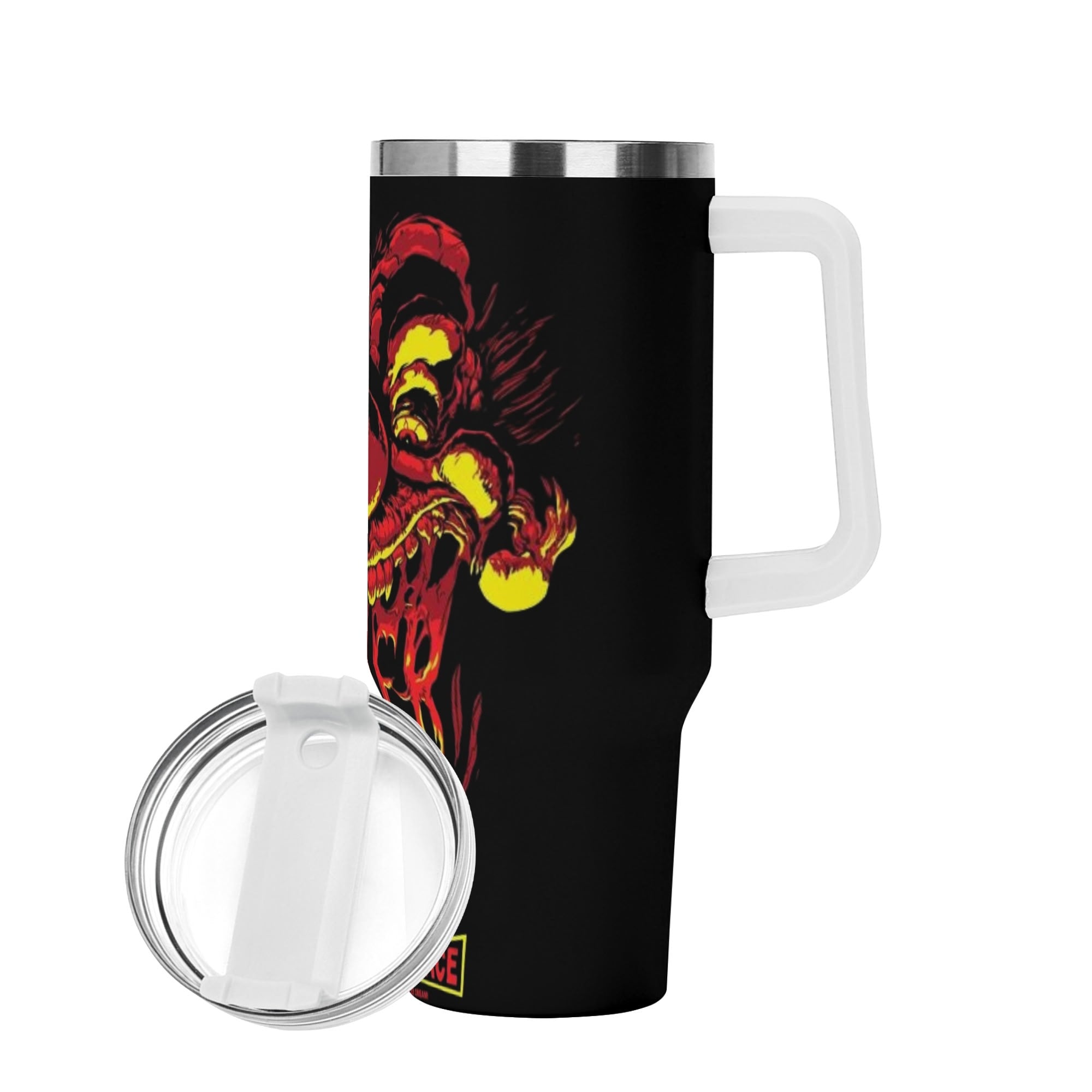 Killer Klowns from outer Space 40oz Stainless Steel Tumbler Gift With White Handle and Straw