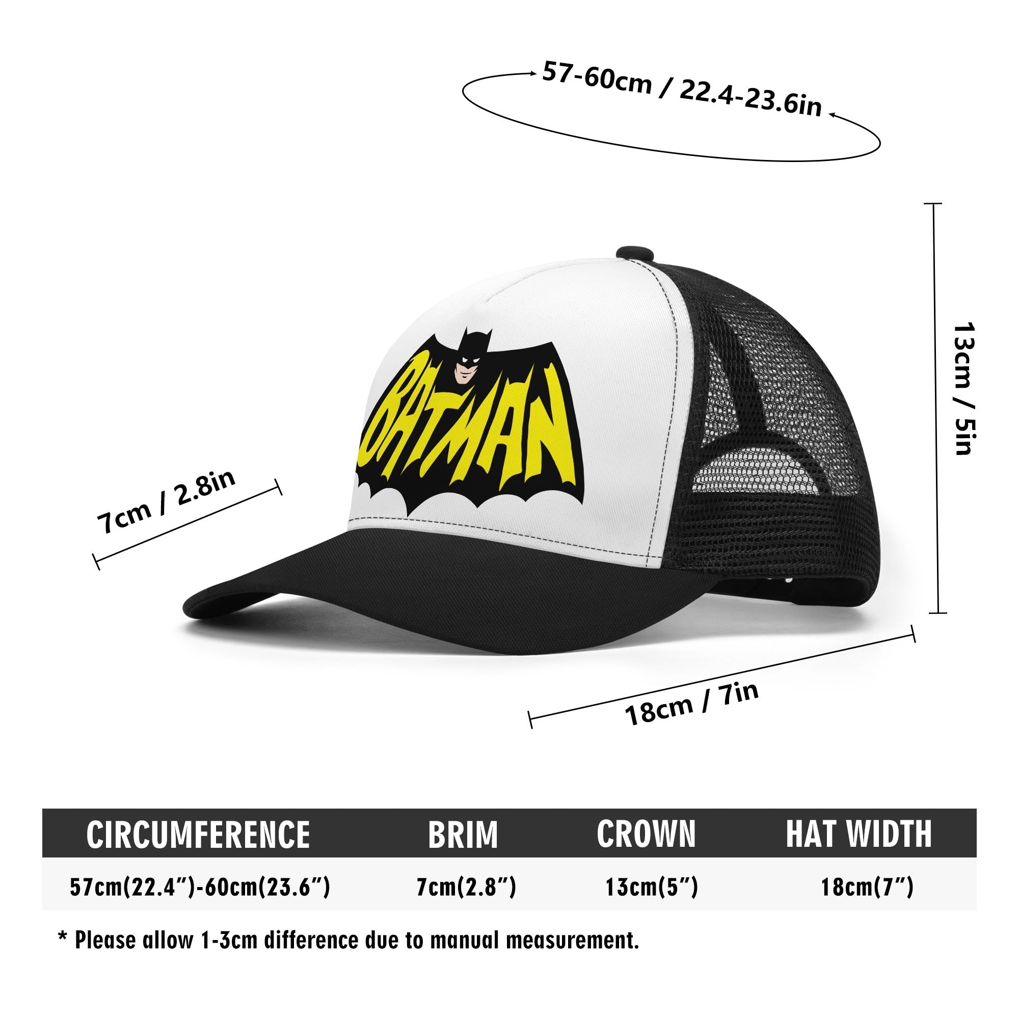 Batman Front Printing Mesh Trucker Hats