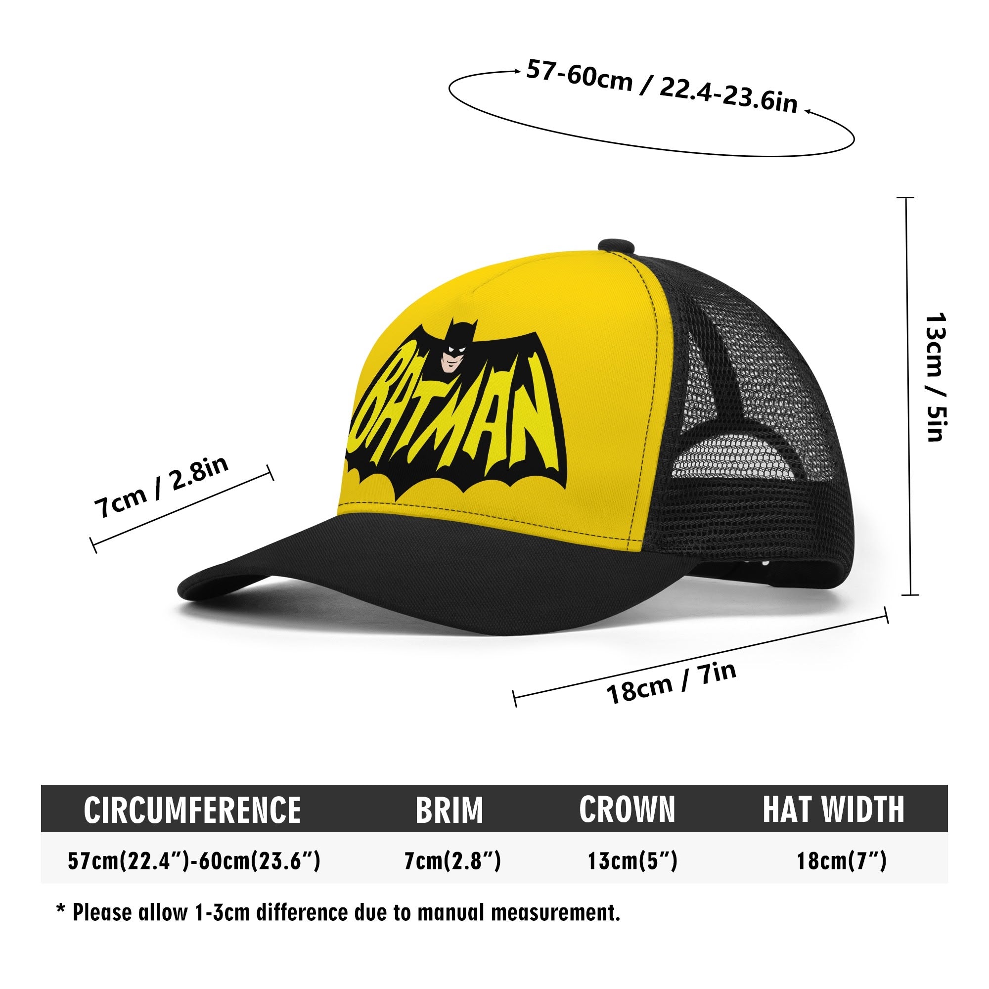 Batman Front Printing Mesh Trucker Hats