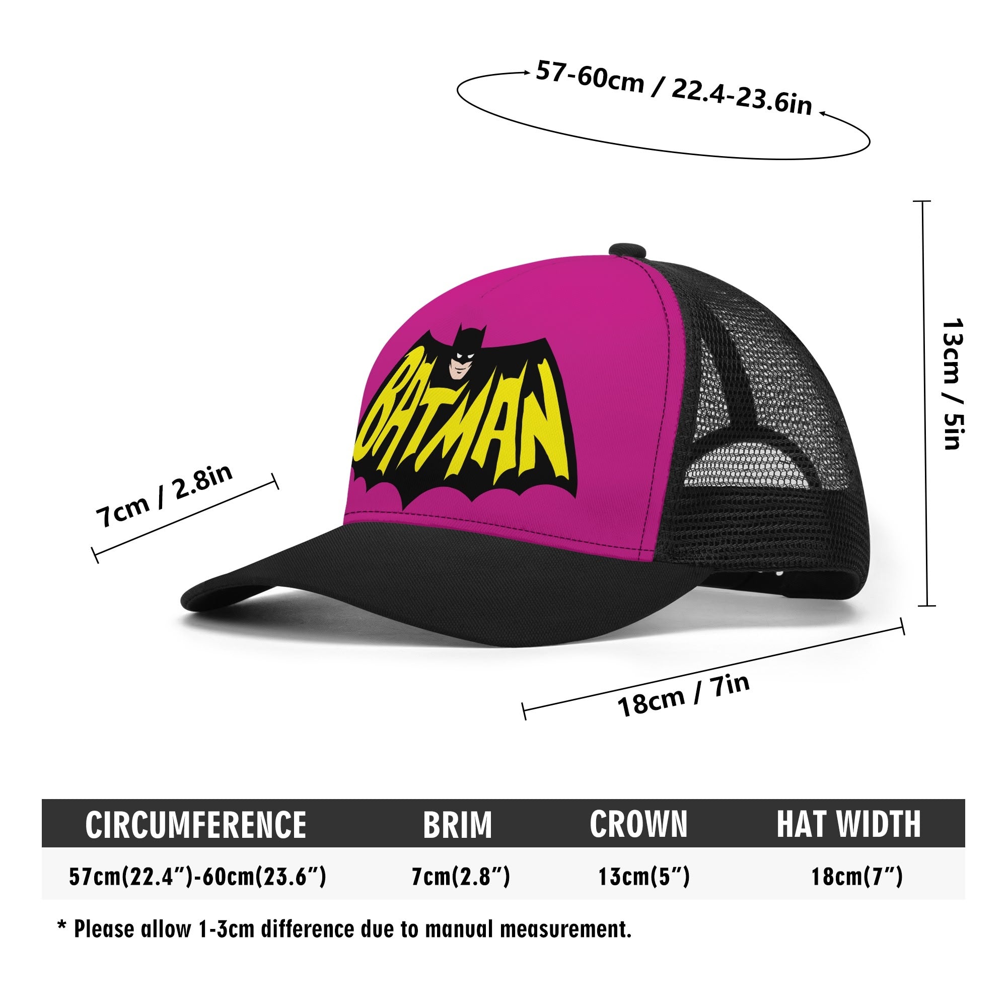 Batman Front Printing Mesh Trucker Hats