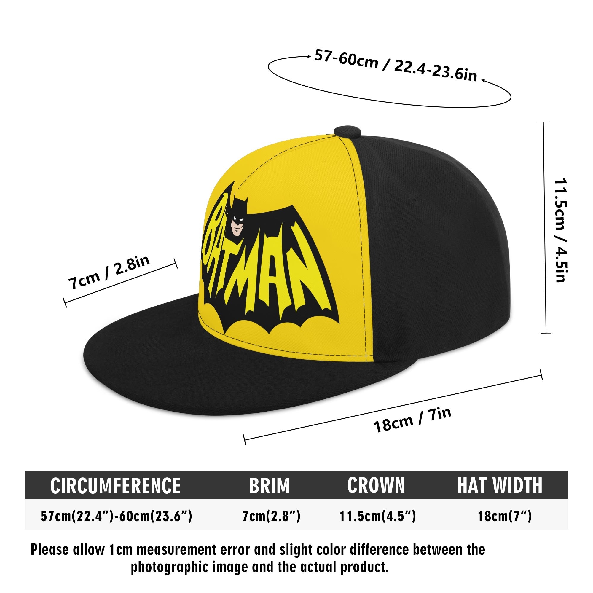 Batman Front Printing Casual Hip-hop Hats