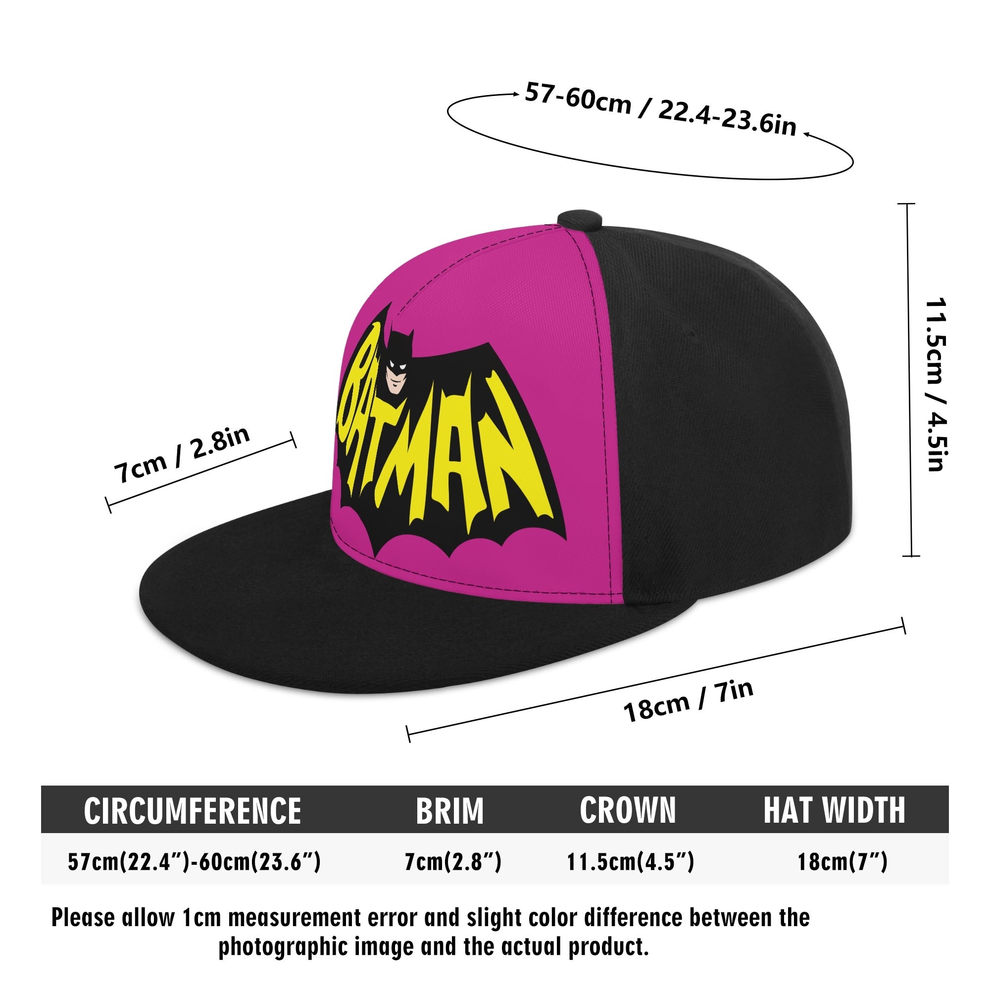 Batman Front Printing Casual Hip-hop Hats