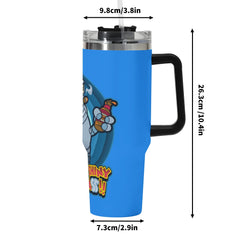 Futurama Personalized 40oz Stainless Steel Tumbler Gift With Black Handle and Straw