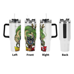 Goku Dragonall Z 40oz Stainless Steel Tumbler Gift With Black Handle and Straw