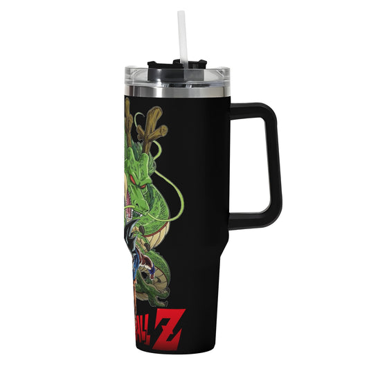 Goku Dragonall Z 40oz Stainless Steel Tumbler Gift With Black Handle and Straw