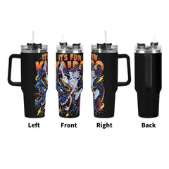 Sun God Luffy One Piece 40oz Stainless Steel Tumbler Gift With Black Handle and Straw