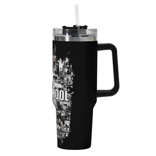 Hip Hop 40oz Stainless Steel Tumbler Gift With Black Handle and Straw