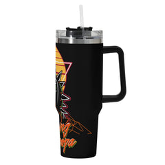 Bowser 40oz Stainless Steel Tumbler Gift With Black Handle and Straw