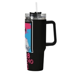 Mob Psycho 100 40oz Stainless Steel Tumbler Gift With Black Handle and Straw