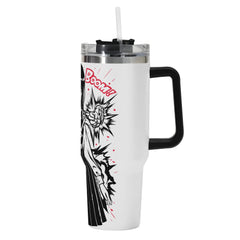 Asa Chainsaw Man 40oz Stainless Steel Tumbler Gift With Black Handle and Straw