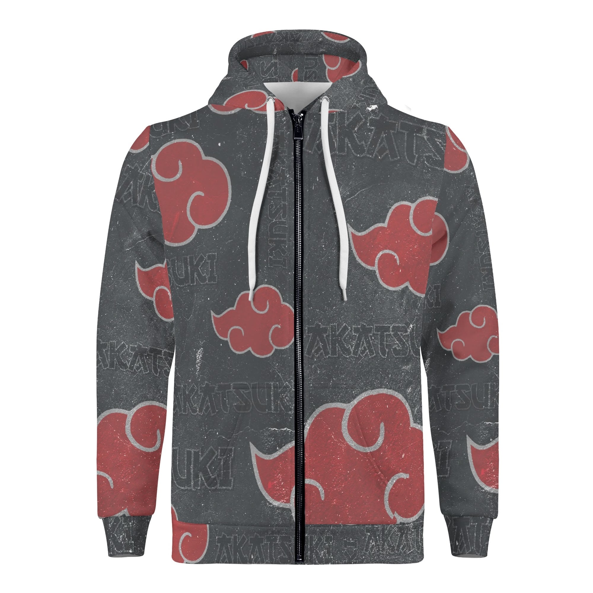 Akatsuki Clouds Mens All Over Print Classic Zip Up Hoodie Warm Jacket