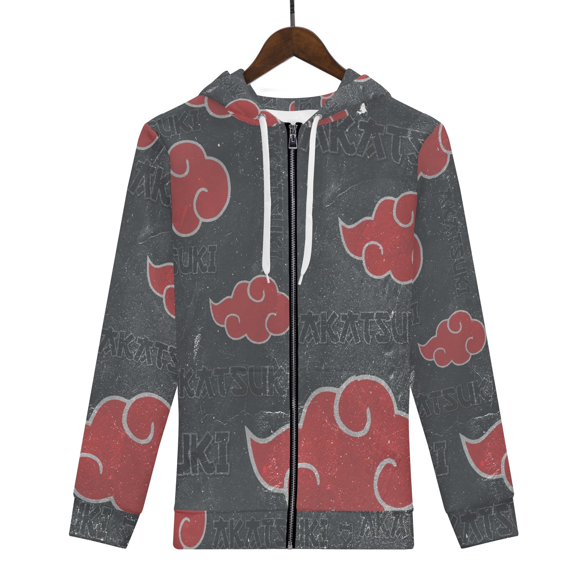 Akatsuki Clouds Mens All Over Print Classic Zip Up Hoodie Warm Jacket