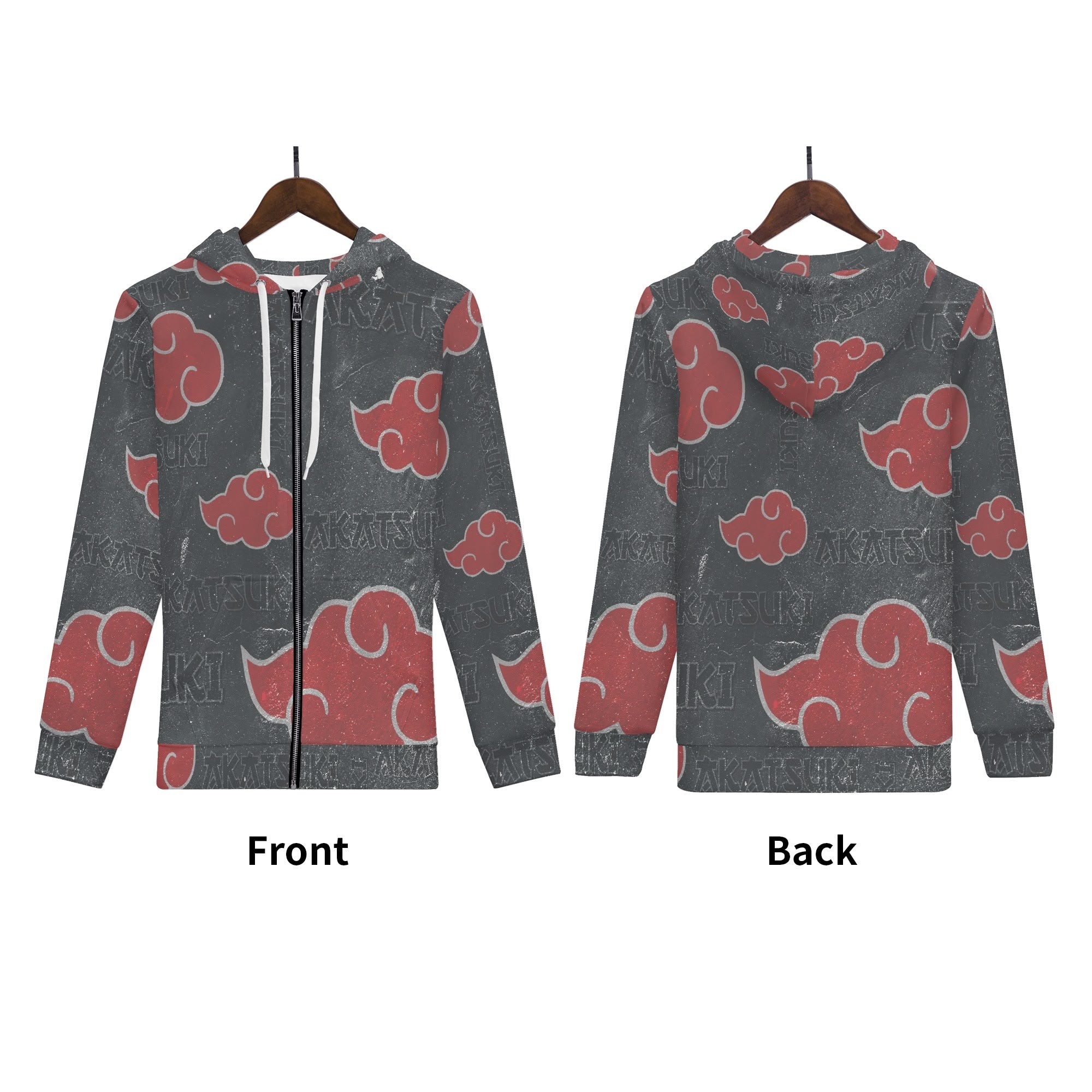 Akatsuki Clouds Mens All Over Print Classic Zip Up Hoodie Warm Jacket