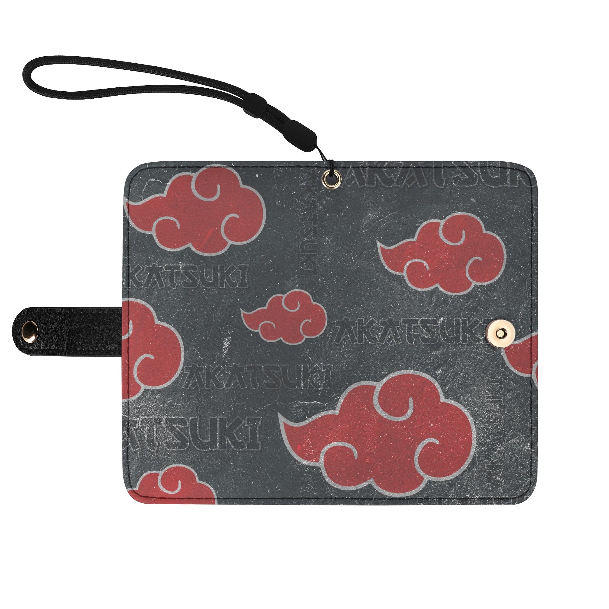 Akatsuki Brown Phone Flip Case PU Leather Cover for Most Mobile Phone Models