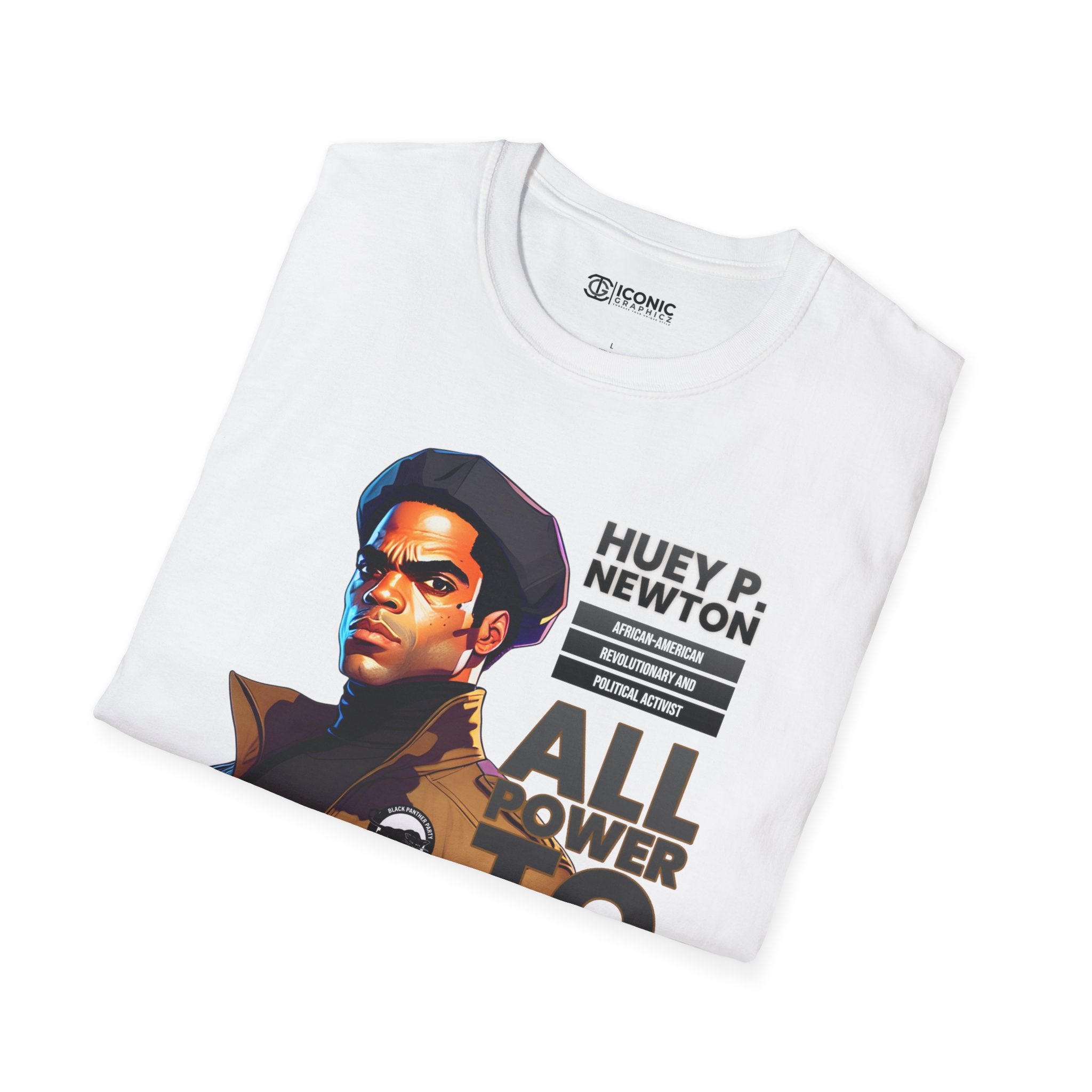 Huey P. Newton Unisex Softstyle T-Shirt - IGZ Clothing 