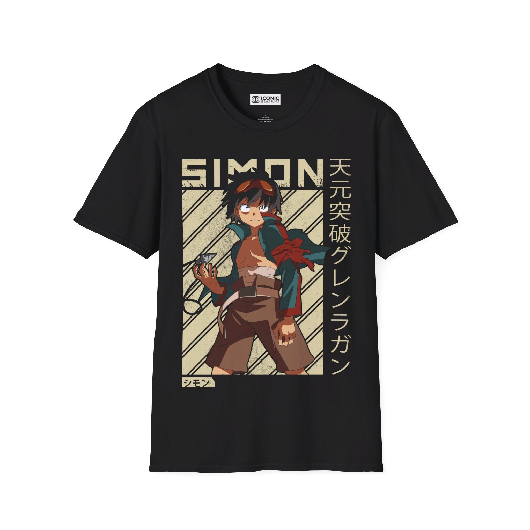 Gurren Lagann Simon Unisex Softstyle T-Shirt - IGZ Clothing 